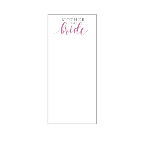 Mother of the Bride Notepad | Mother of the Groom Notepad | Wedding Stationery
