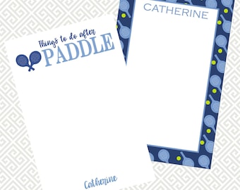 Personalized Paddle Tennis Notepad | Personalized Platform Tennis Gift | Paddle Gift | Paddle Stationery | Things to do after PADDLE Pad