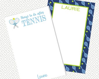 PERSONALIZED Tennis Notepad | Tennis Stationery | Tennis Gift