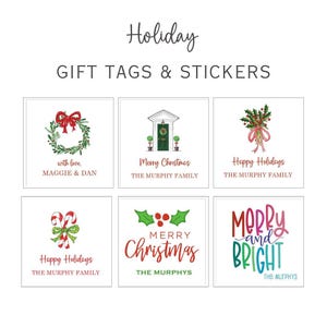 Personalized Christmas Gift Sticker or Gift Tag | Personalized Holiday Gift Tag or Sticker | Cute Holiday Gifting