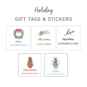 Personalized Christmas Gift Sticker or Gift Tag | Personalized Holiday Gift Tag or Sticker | Cute Holiday Gifting