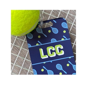 Tennis Bag Tag Personalized  | Personalized Tennis Luggage Tag | Personalized Tennis Gift