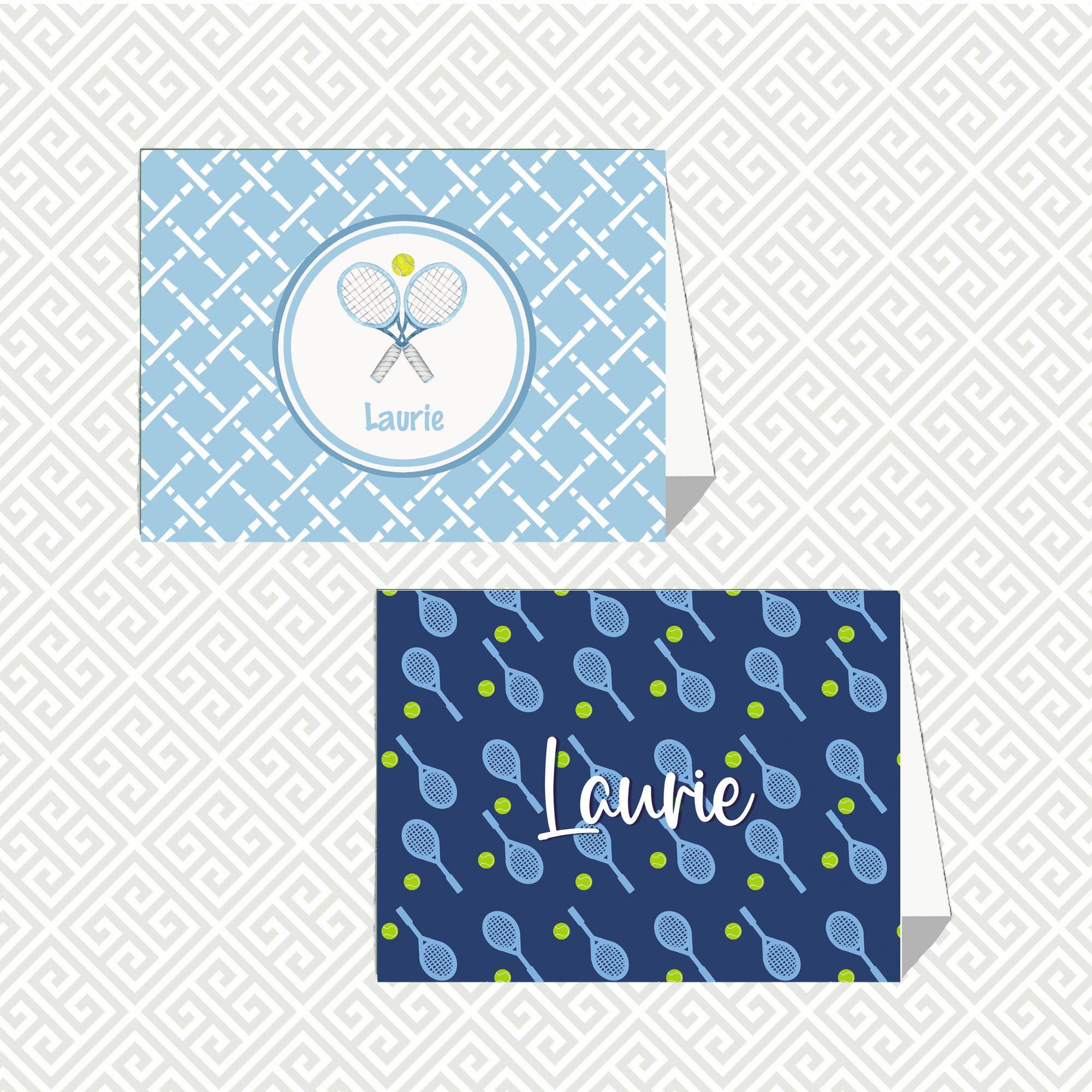 Personalized Tennis Notecard | Personalized Tennis Stationery | Tennis Team Gift | Tennis Notes