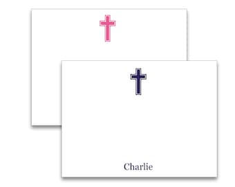 Personalized Cross Notes | First Communion Notes | Confirmation Thank you Notes | Religious Thank You Notes