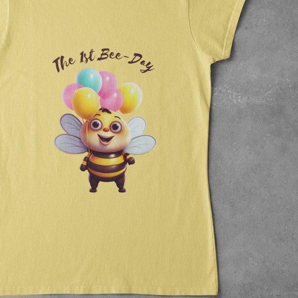 Bee day - 1st bee day, bee-day girl shirt, bee-day boy shirt, black yellow, birthday, baby