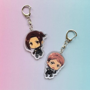 Attack on titan anime manga matching keychains set of 2
