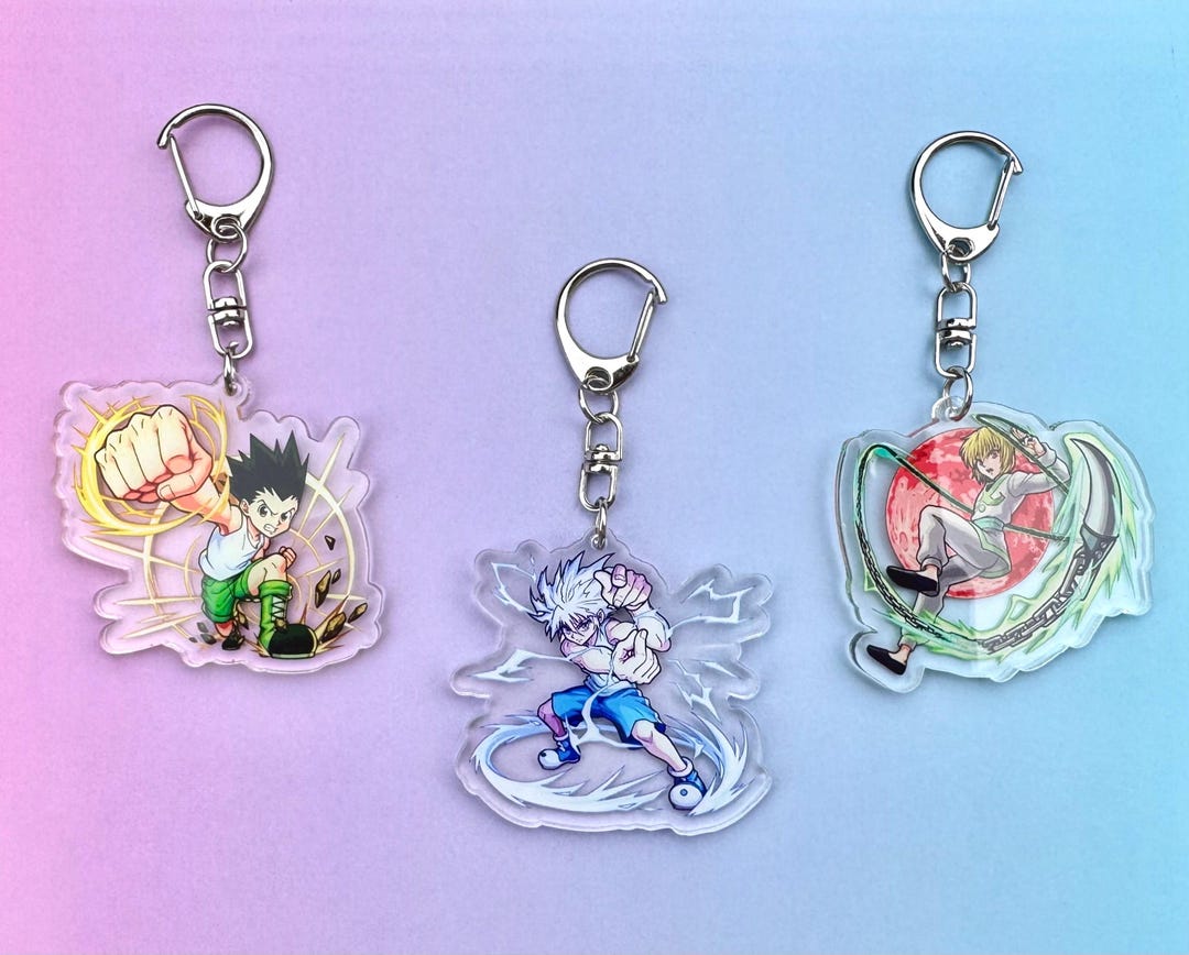 Hunterxhunter Anime Matching Keychains Gon, Kurapika and Killua - Etsy