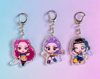 Kpop デーモンハンター ジヌ＆ルミ キーチェーン ペンダントネックレス