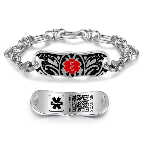 Medical Alert Bracelet Qr Code Etsy