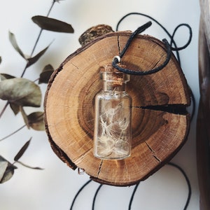 Dandelion seeds necklace, Make a wish pendant, Real dried dandelion seeds pendant, Wish jewelry, Good luck necklace, Good luck jewelry