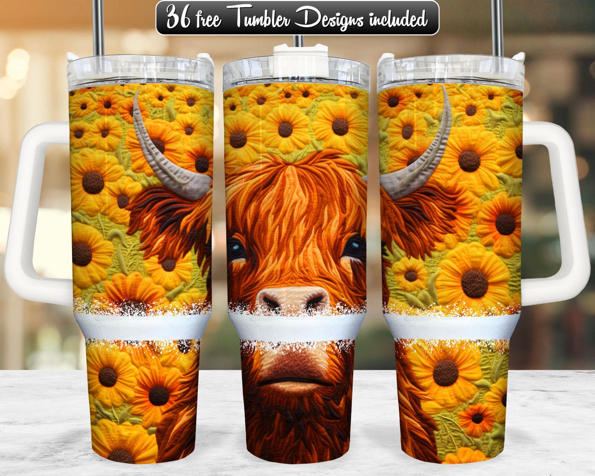Highland Cow 40oz Tumbler Wrap PNG Design Highland Cattle - Etsy