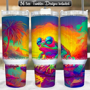 Rana 40 oz Tumbler Wrap PNG Design, Rana 40 oz Quencher Tumbler Sublimation Wrap, 40 oz Tumbler PNG, Download istantaneo
