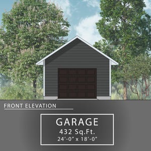 38 m² 1 Autogarage Konzeptplan 24&#39;-0 &quot;x 18&#39;-0&quot;&quot;