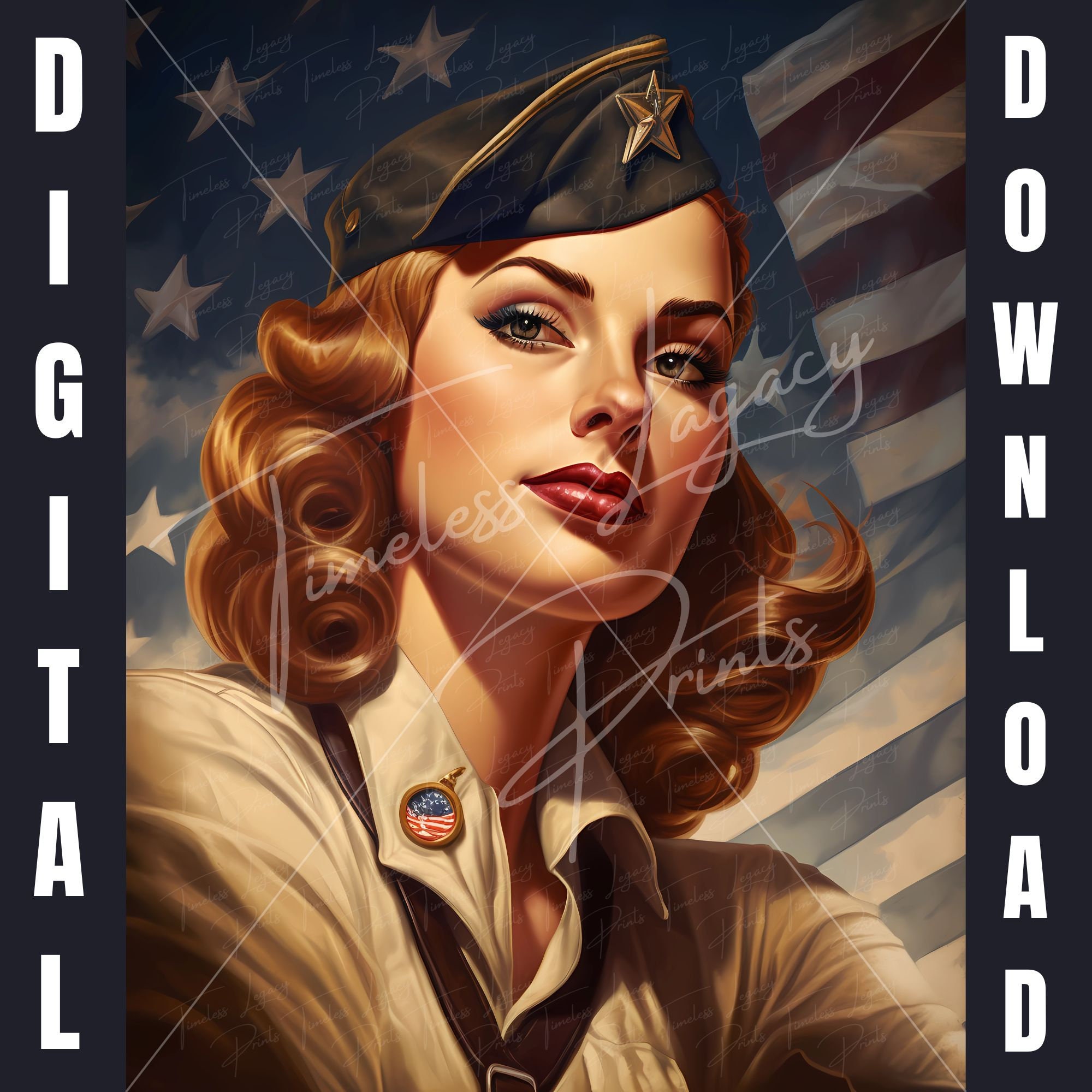 Ww2 Digital Art Retro Pinup Girls Pinup Girls Wall Art Pinup Etsy Australia