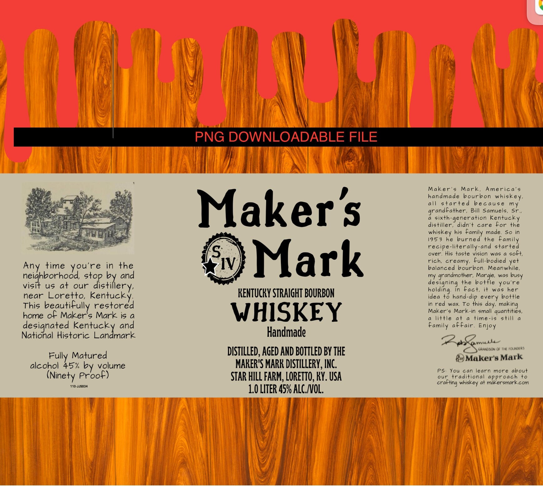 Makers Mark PNG - Etsy