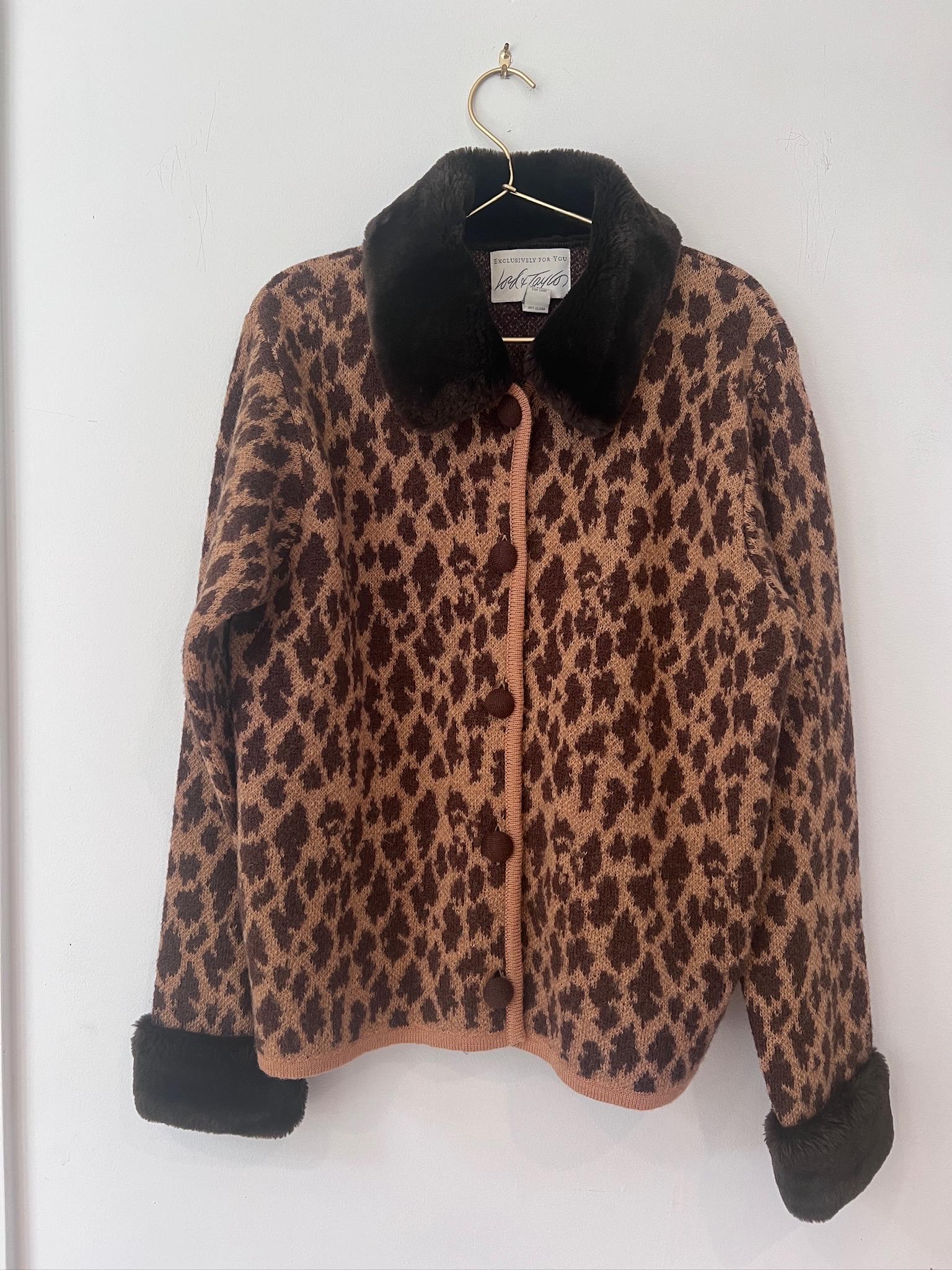 Animal Print Cardigan Mens Etsy