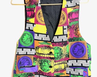 Santa Monica - ▪️40’s【COMBI】VINTAGE VEST Vintage Citron Santa Monica Colorful Vest - Etsy