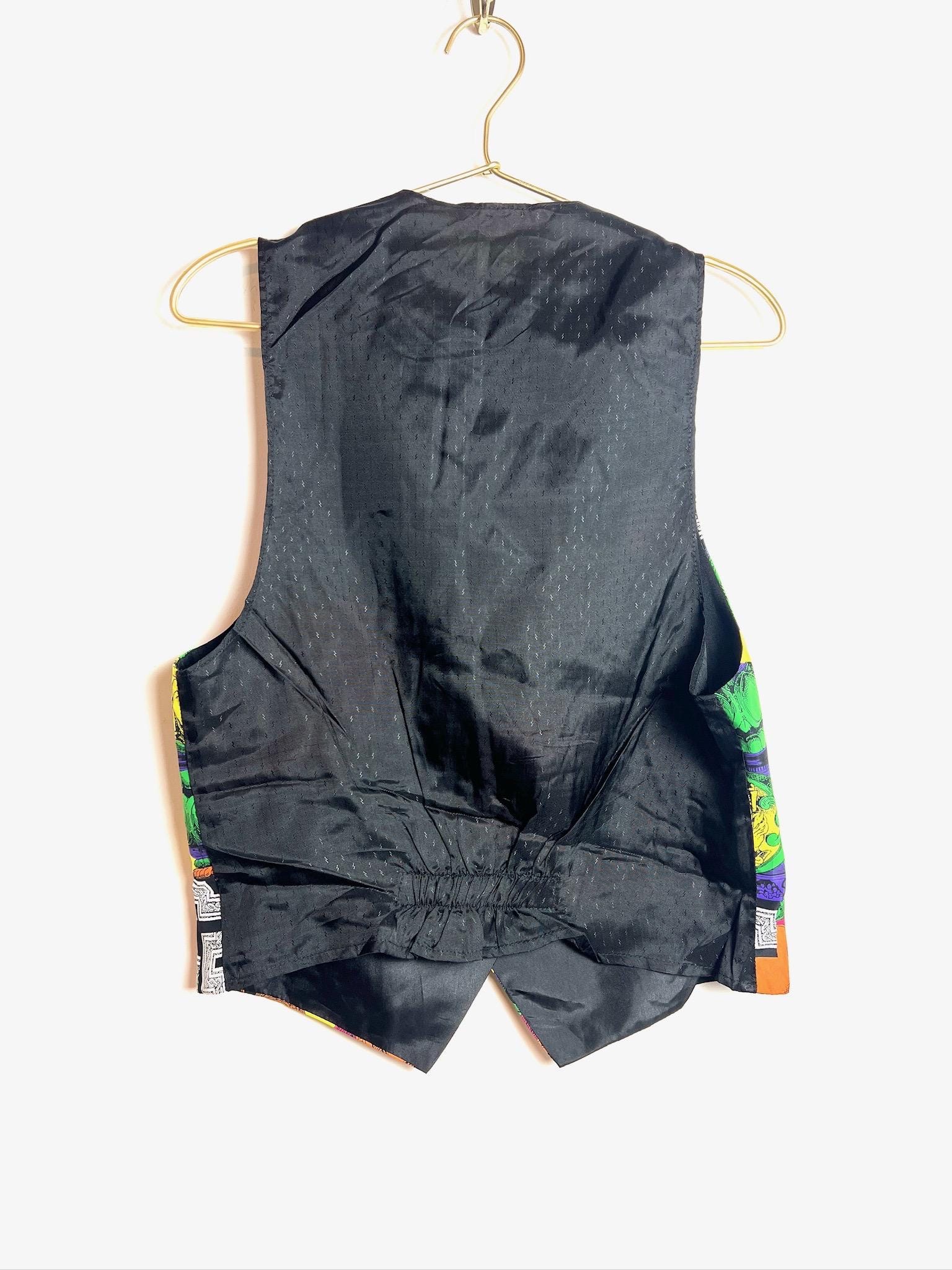Santa Monica - ▪️40’s【COMBI】VINTAGE VEST Vintage Citron Santa Monica Colorful Vest - Etsy