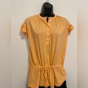 Vintage Yves Saint Laurent Orange Hemd Tunika