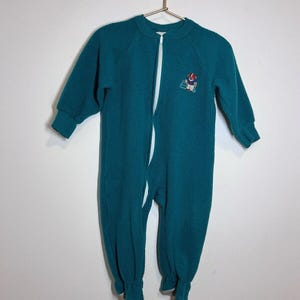 Vintage Carters One Piece Fleece Grün Fußball 2t