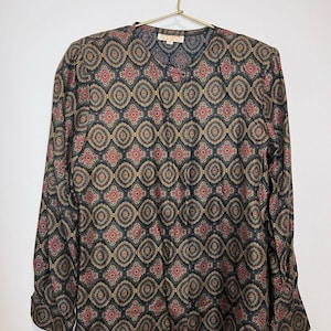 Vintage Brooks Brothers Women’s Paisley Suit Size 8 Skirt Shirt Set