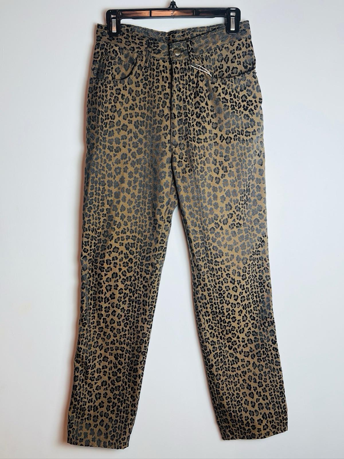 Vintage OG FENDI Leopardフェンディー 豹柄 7部丈パンツ Vintage FENDI 1990s High Waist Leopard Print + Zucca Pants