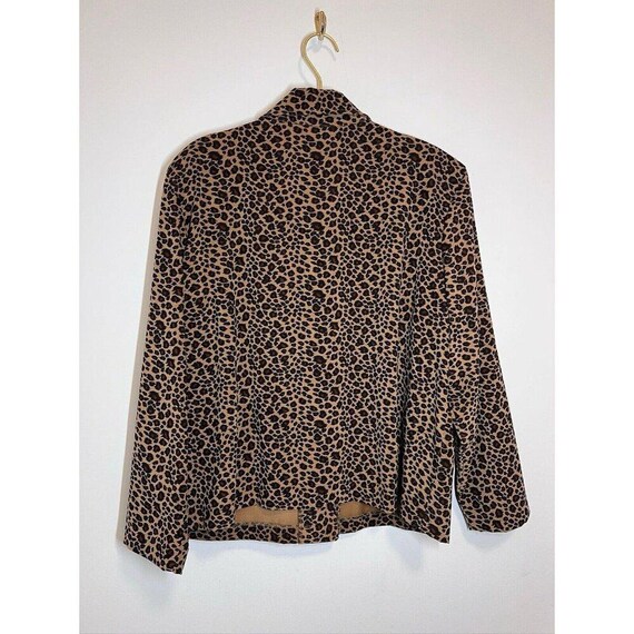 Briggs Petite Jacket Leopard Collared Large - image 7