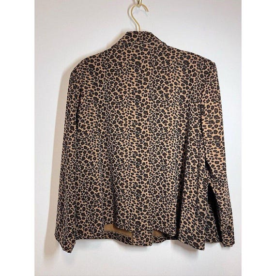 Briggs Petite Jacket Leopard Collared Large - image 9