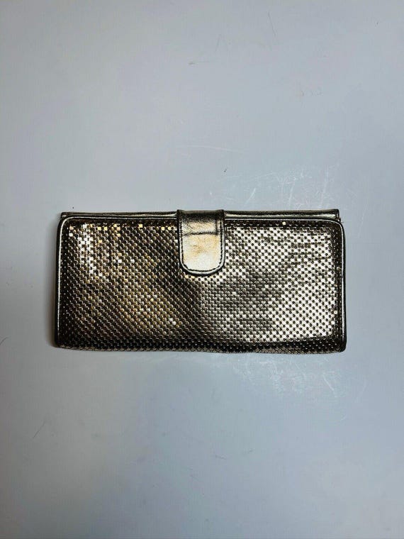 Vintage Whiting and Davis Art Deco Gold Metal Mesh Bag Purse  VINTAGE Gold Whiting and Davis Wallet main image 1