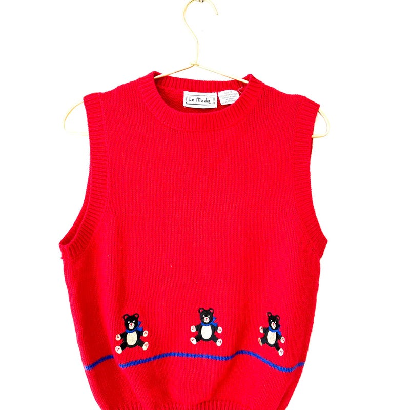 Teddy Knit Vest in Brown