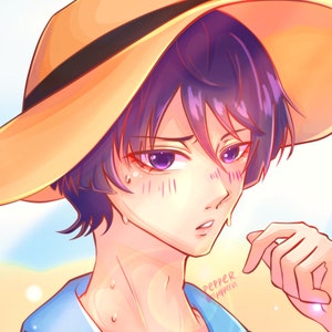 Genshin Beach Scaramouche Print
