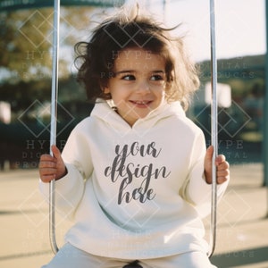 White Hoodie Mockup, Rabbit Skins 3326, Toddler Model Mock, Toddlers Sweater Mockup , Kids Mockup, White Toddler Hoodie Mock-up