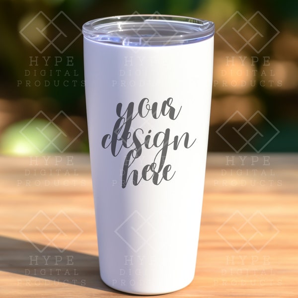 Tumbler Mockup, 20oz, White Color, POD Maars Tumbler, Print on Demand, Personalized Gift Mockup, Tumbler Mock-up, Stainless Steel Tumbler