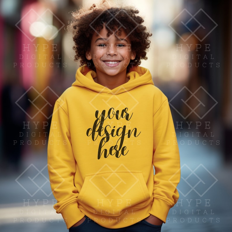 Kids Hoodie Mockups Bundle 10 Colors Gildan 18500B Mockups Gildan Hoodies Mock ups Hoodie Model Mock zdjęcie 6