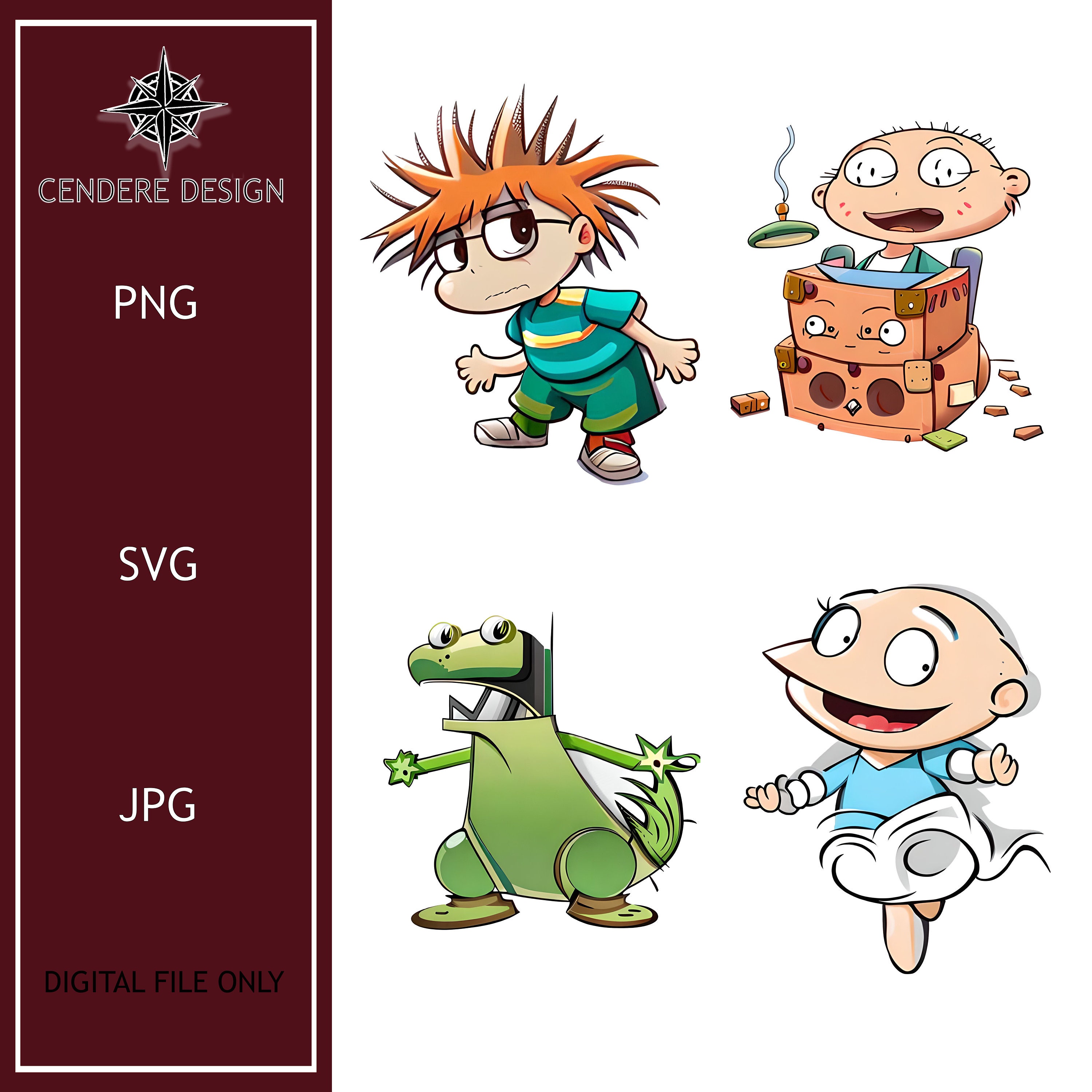 Rugrats Svg Bundle, Rugrats PNG, Rugrats Clipart, Rugrats Digital Files, Rugrats Cricut,rugrats
