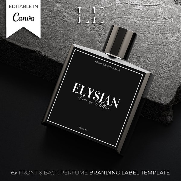Custom Perfume Label Design, Editable Perfume Label Template, Perfume Bottle Labels, Perfume Bottle Stickers, Etiquette Parfum, Fragrance