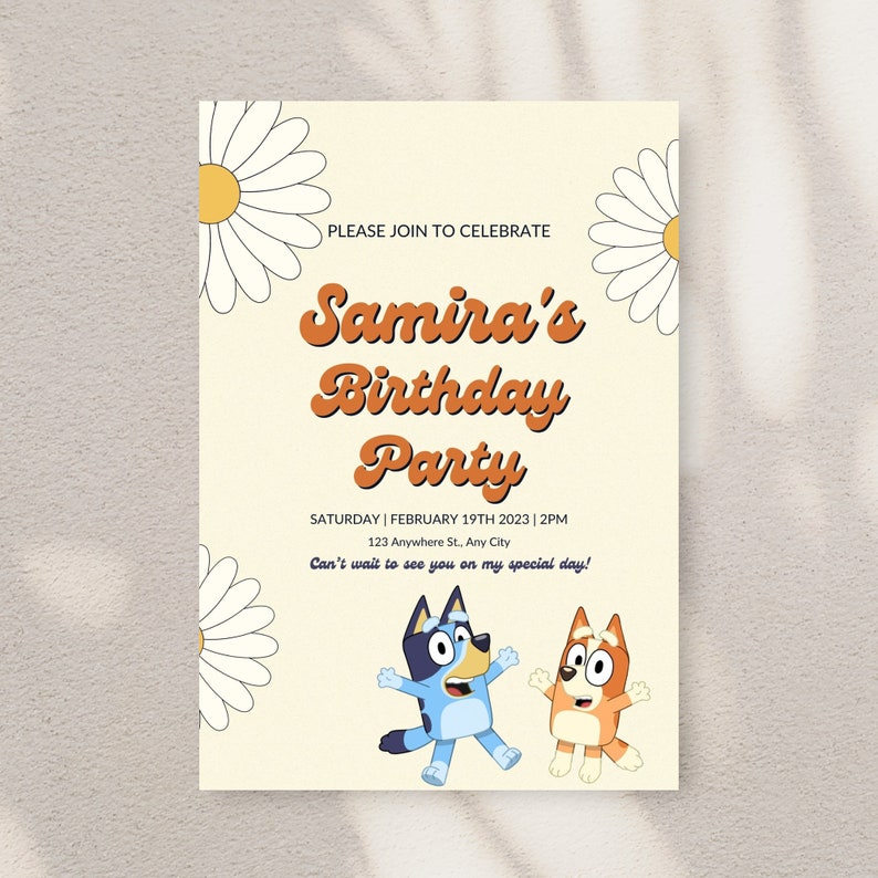 Editable Bluey Birthday Invitation Template Bluey Template Etsy Editable Bluey Birthday Invitation Template Bluey Template Etsy