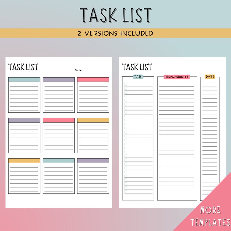 EDITABLE Brain Dump Template BUNDLE, to Do List Printable, ADHD Daily ...