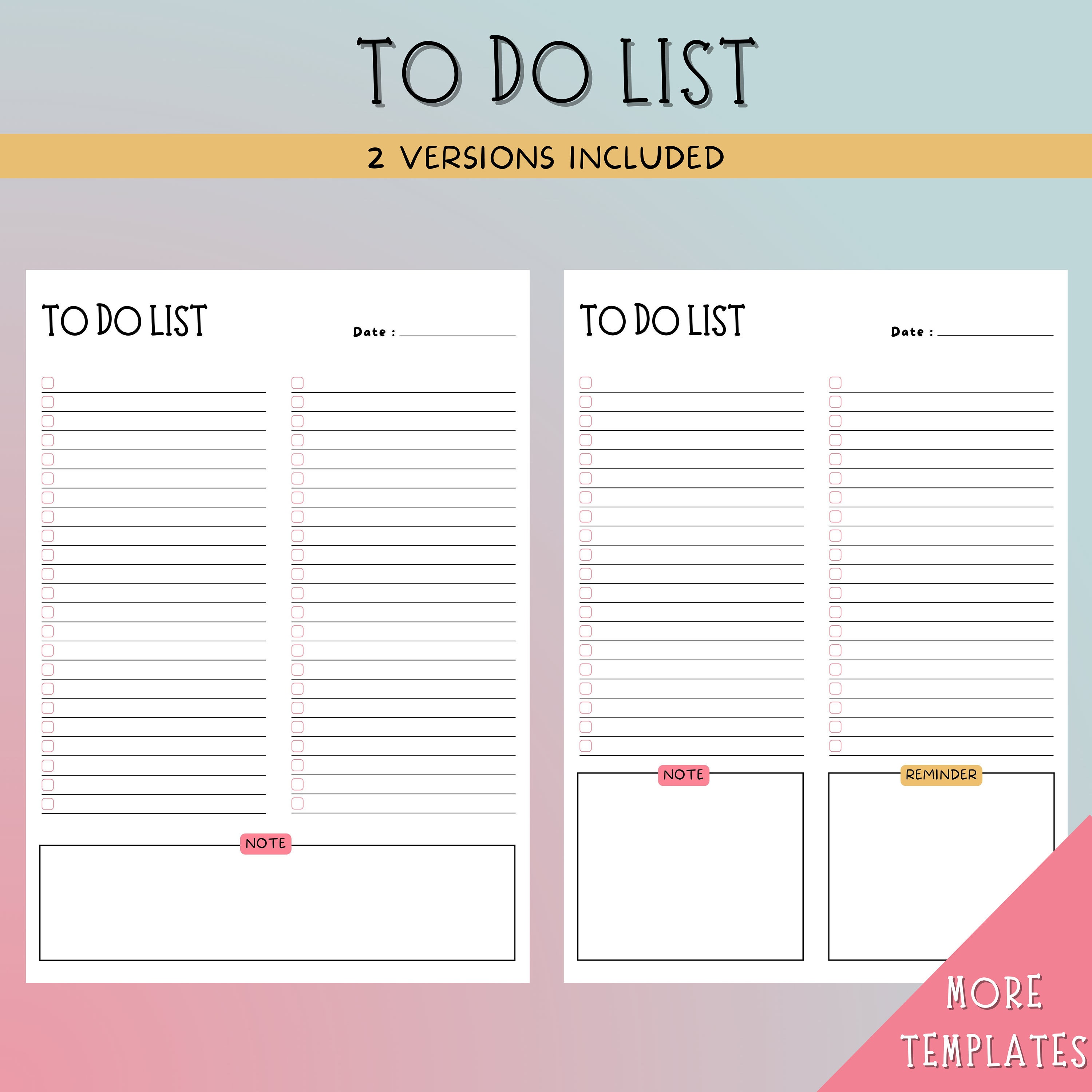 EDITABLE Brain Dump Template BUNDLE, to Do List Printable, ADHD Daily ...