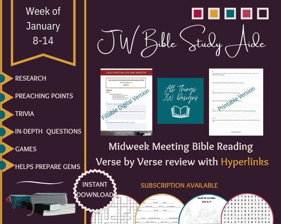JAN 8-14 OCLAM Weekly Midweek Meeting Study Aid, Meeting Worksheet.