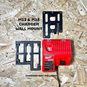 Abnehmbare Wandhalterung für Milwaukee M12/M18 Ladegerät (48-59-1812 / 48-59-1808Rapid)