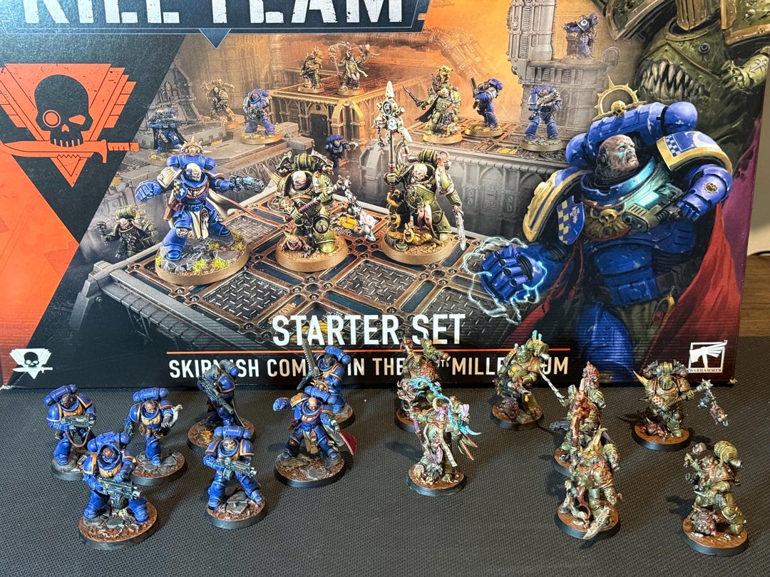 Warhammer 40K Kill Team Starter Set – Painted Space Marines & Terrain ...