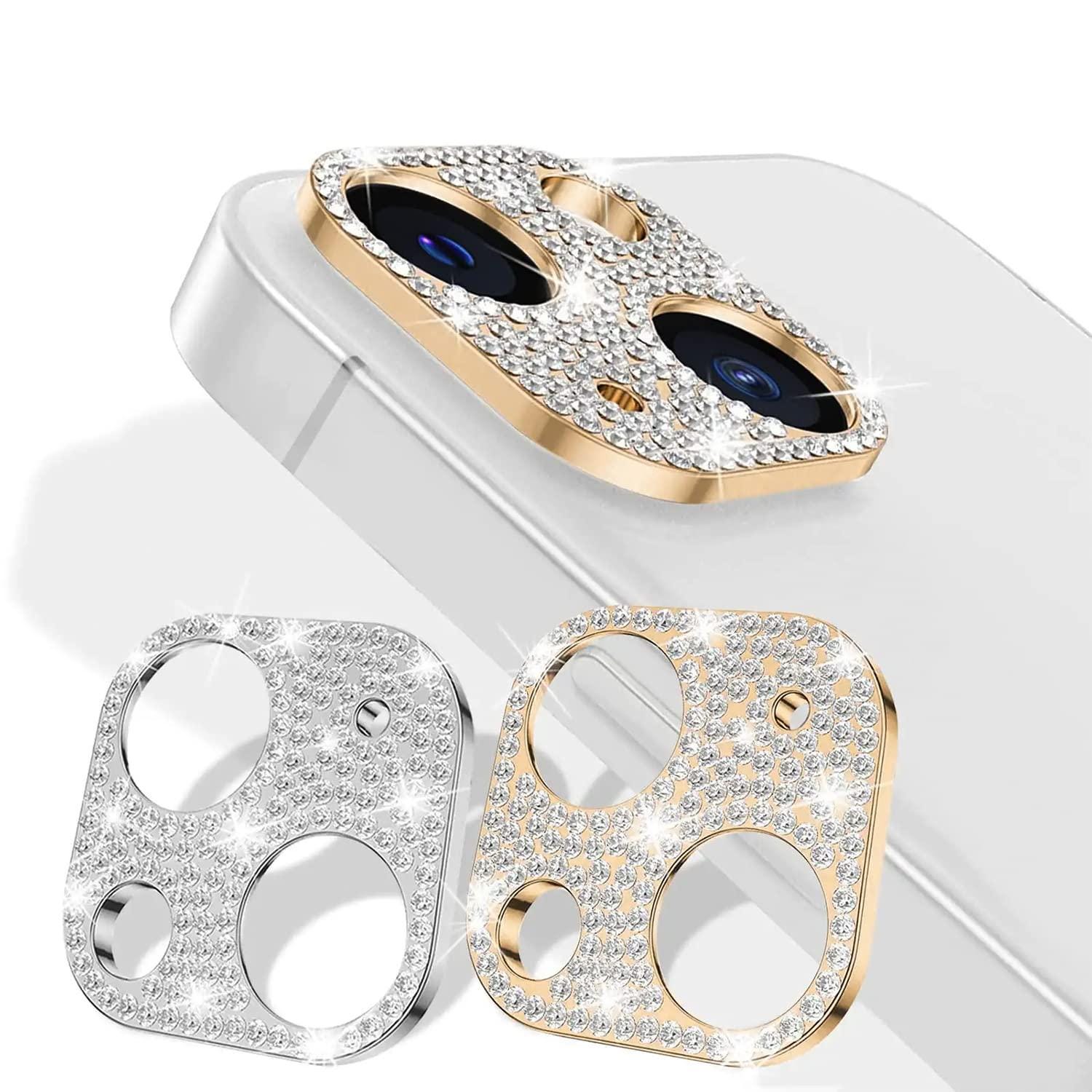 Rhinestone Rear Camera Lens Frame – Compatible With iPhone Models ...