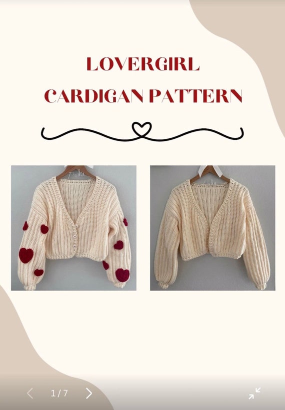 Lovergirl Cardigan Crochet Pattern - Etsy