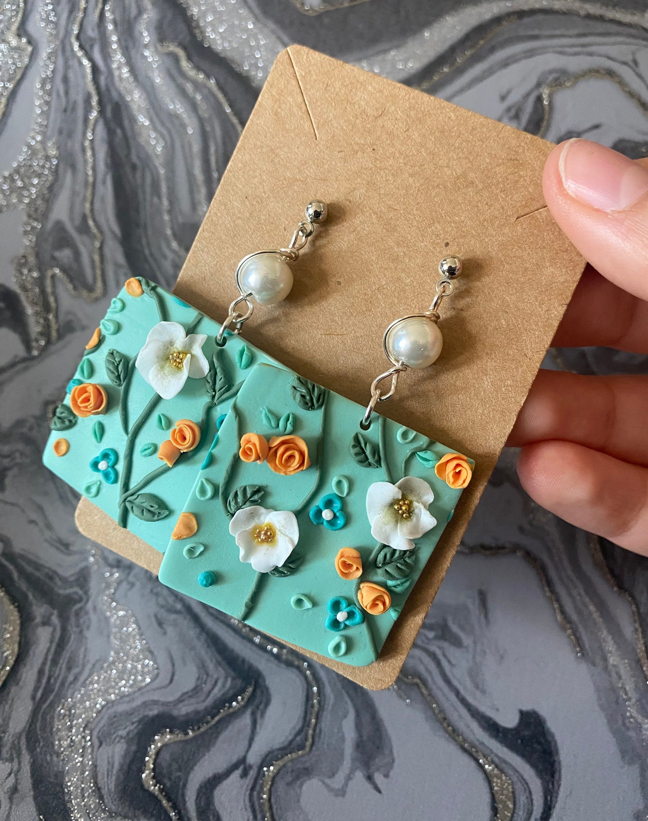 Floral earrings