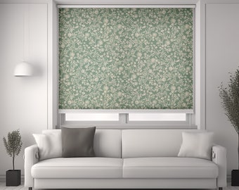 Fern Botanical Roller Shades For Windows,, Window Treatments,  Floral Roller Blinds for Windows, Roller Shades for French Doors,Custom Shade