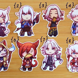 FFXIV Scions Chibi Characters | Y&#39;shtola - Estinien - Urianger - Alphinaud - Krile - G&#39;raha - Thancred - Alisaie