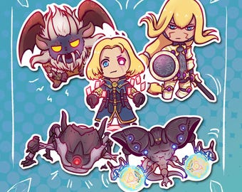Final Fantasy XI Coasters/magnets. San D'oria, Windurst, and