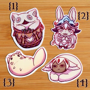 Made in Abyss stickers | Mitty - Nanachi - Neritantan - Faputa