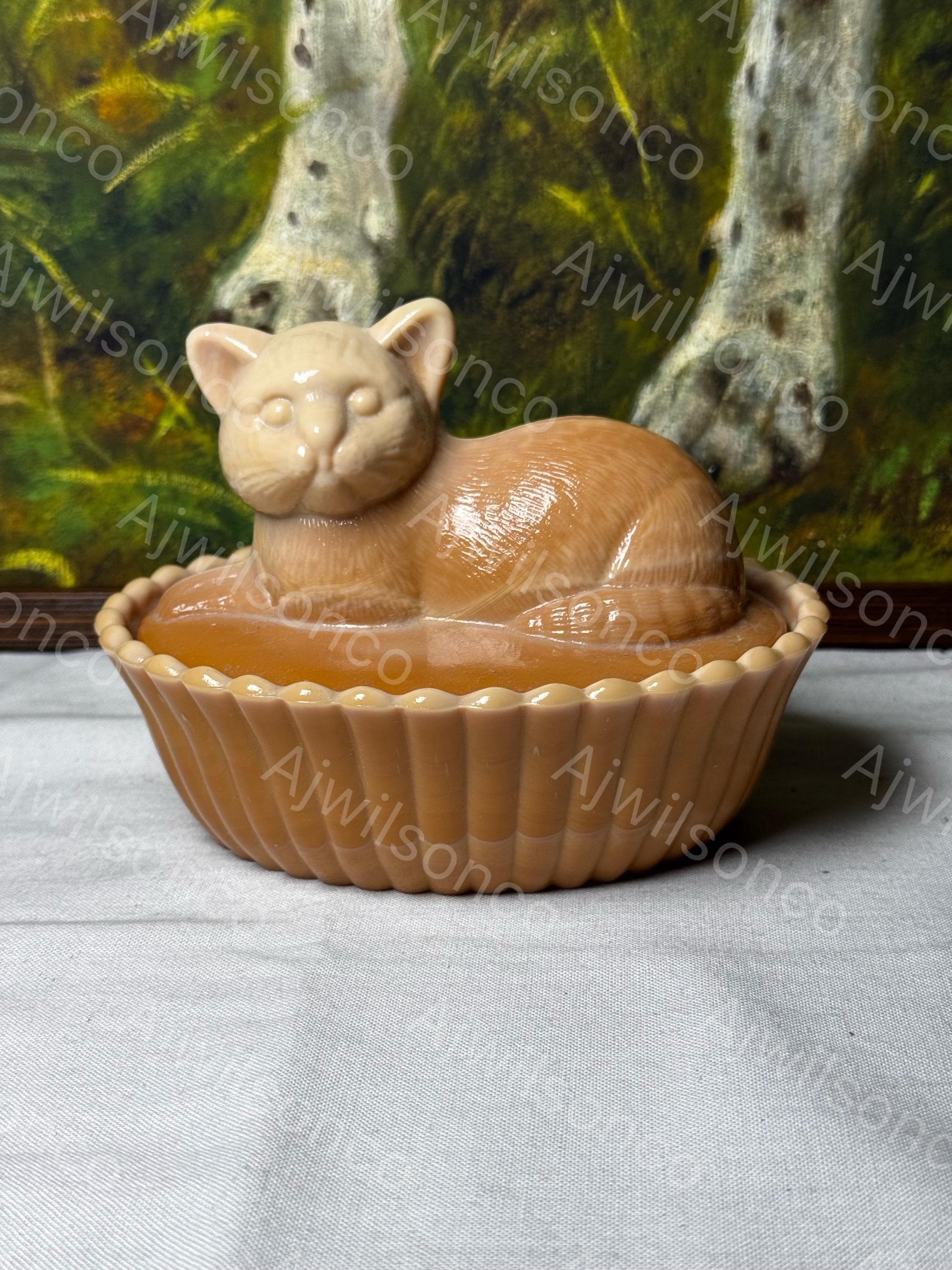 Cat on Nest Dish - Etsy